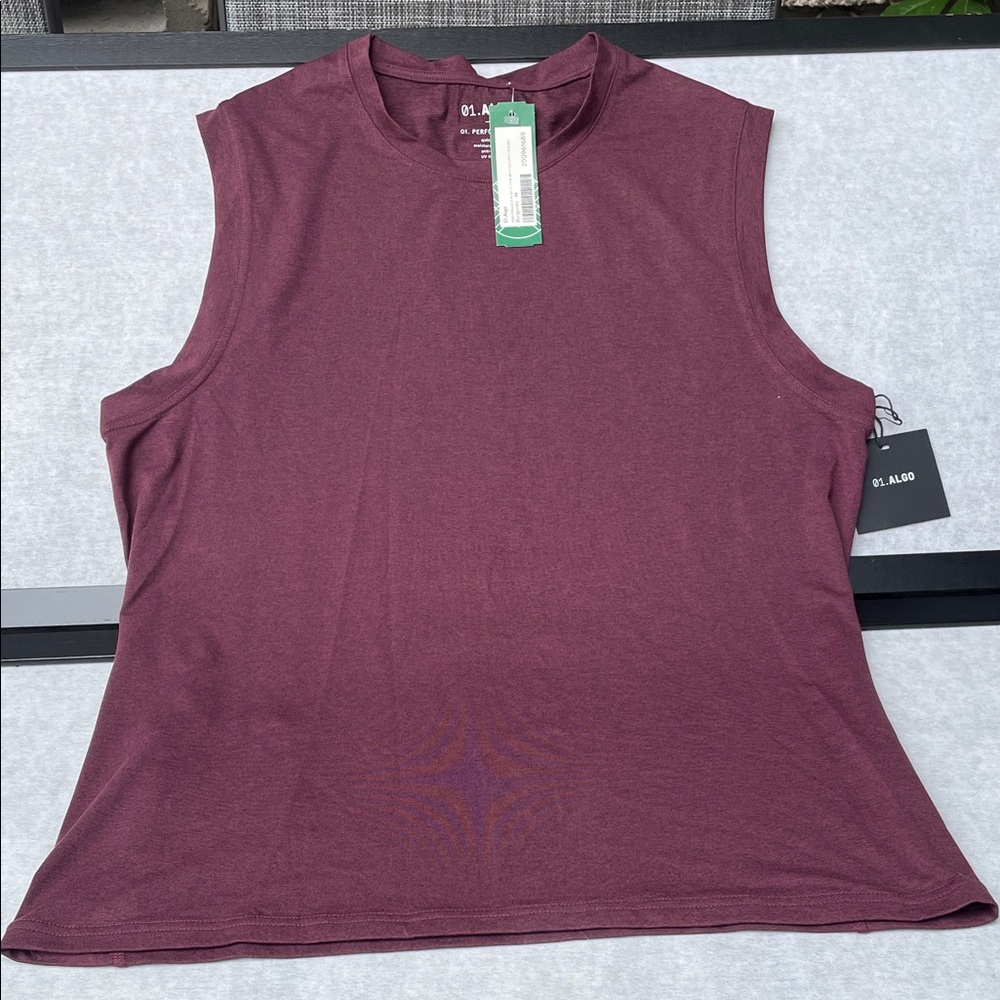 01-ALGO Men's Sleeveless Tank - Deep Plum